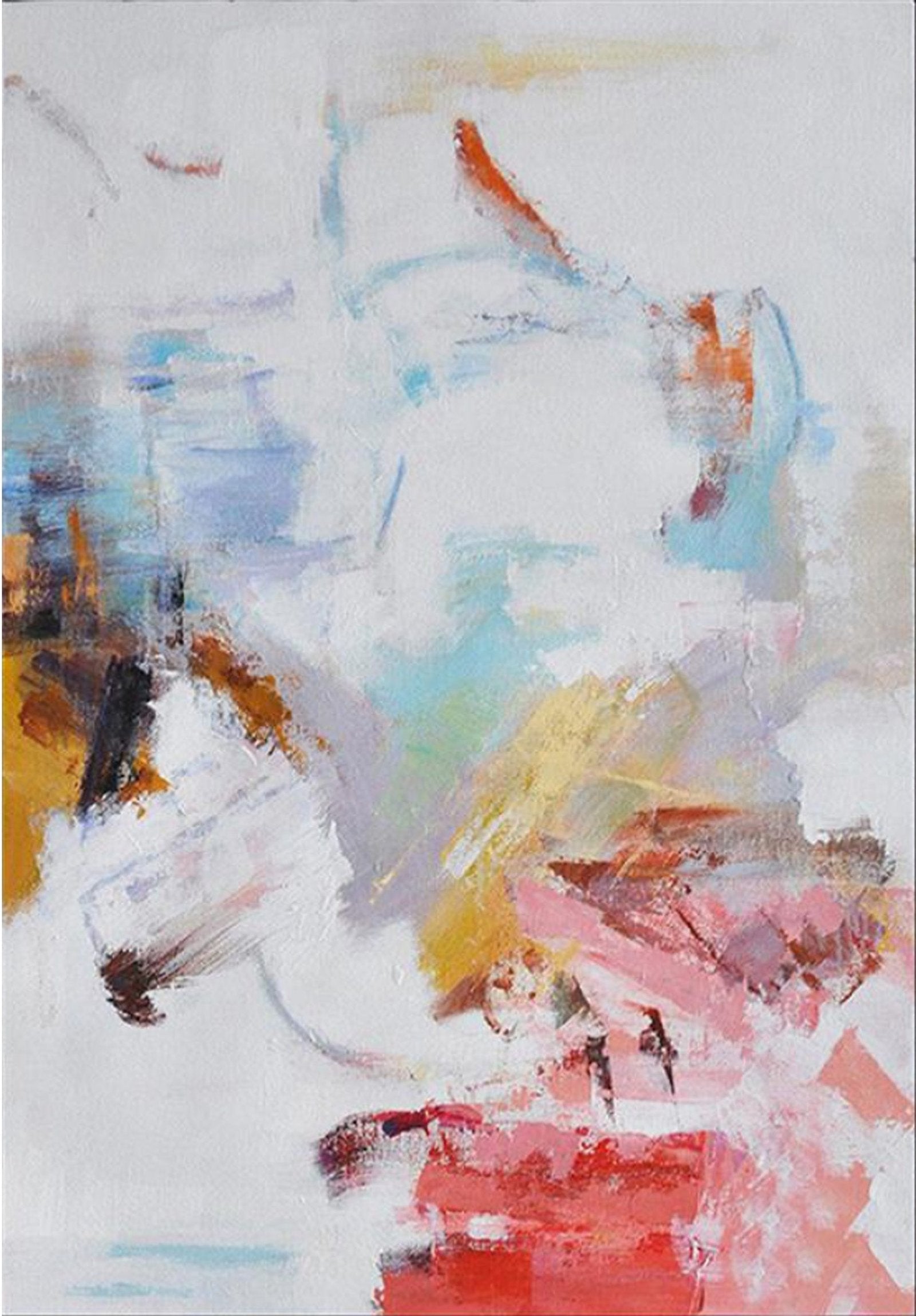 Fleeting Joy: A Vibrant Contemporary Abstract Canvas Painting