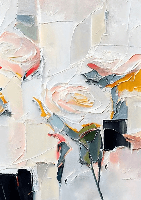 First Blush: A Sophisticated Contemporary Abstract Canvas Painting