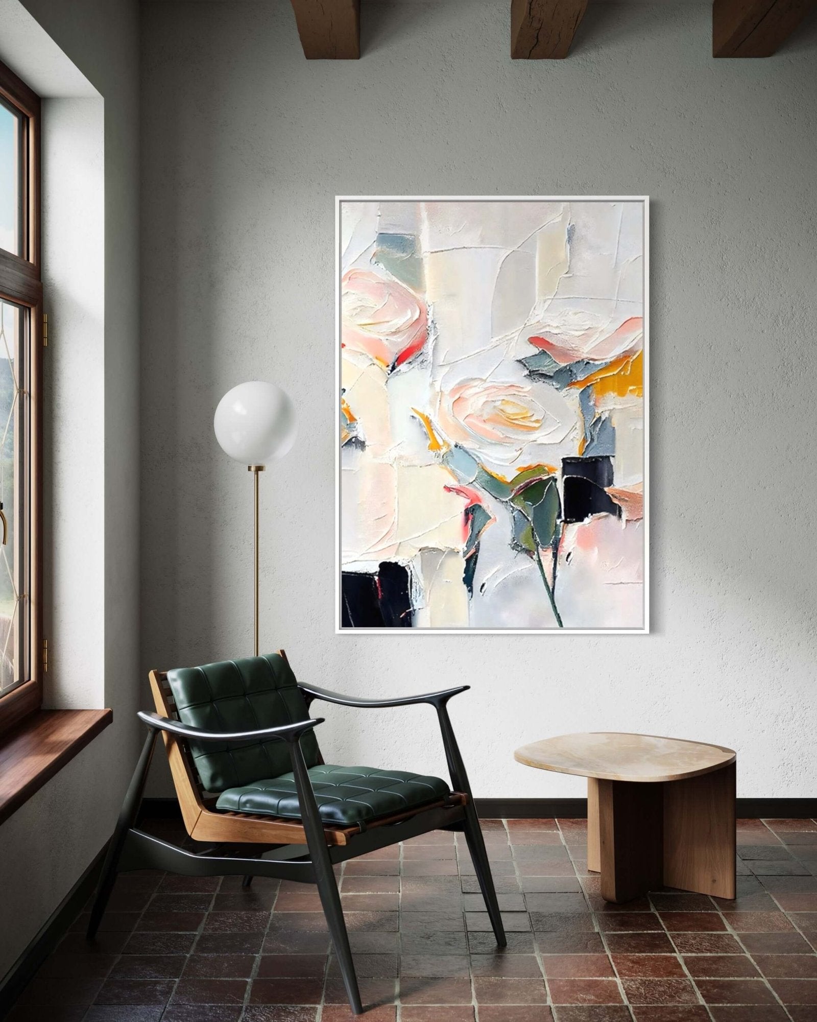 First Blush: A Sophisticated Contemporary Abstract Canvas Painting