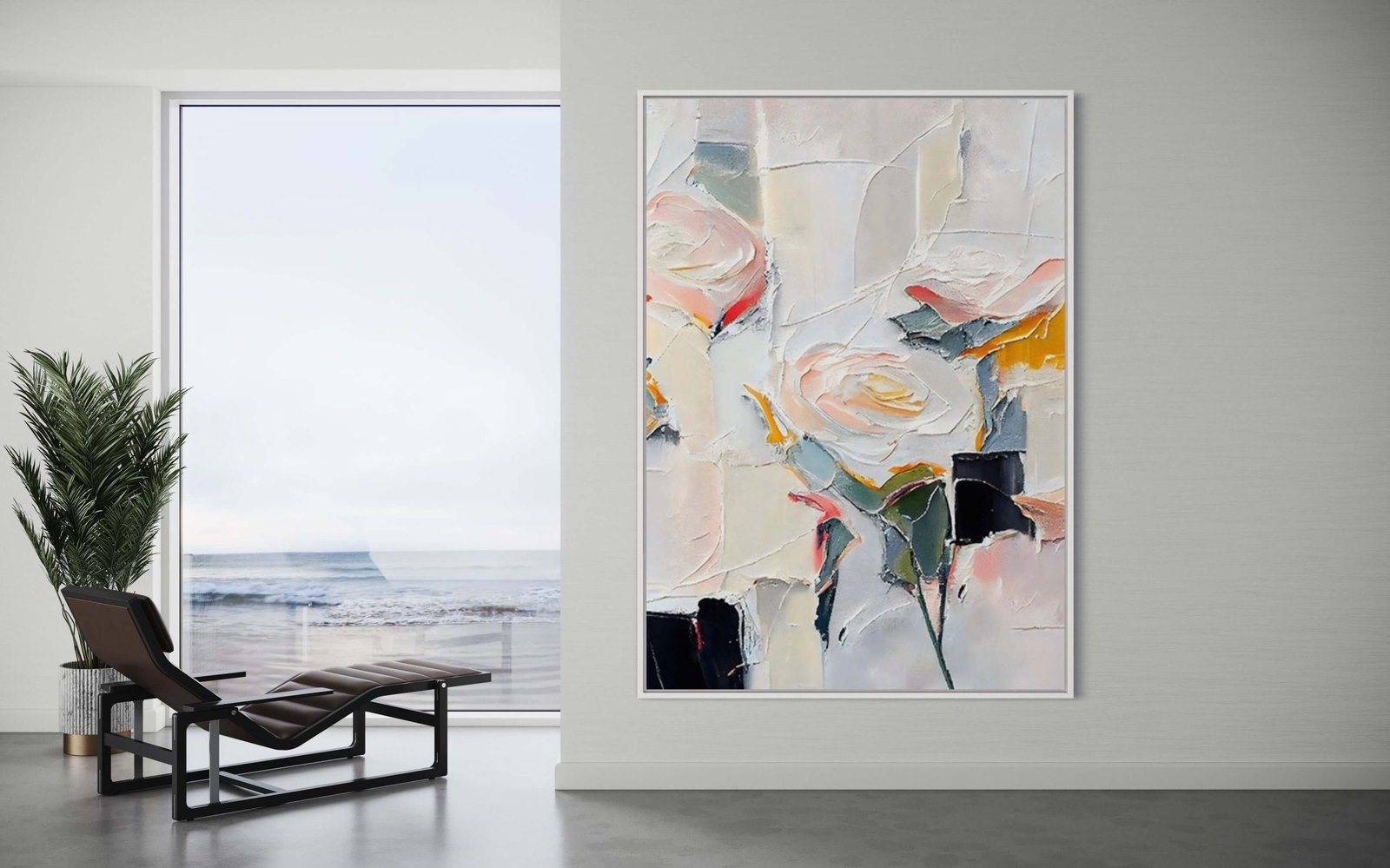 First Blush: A Sophisticated Contemporary Abstract Canvas Painting