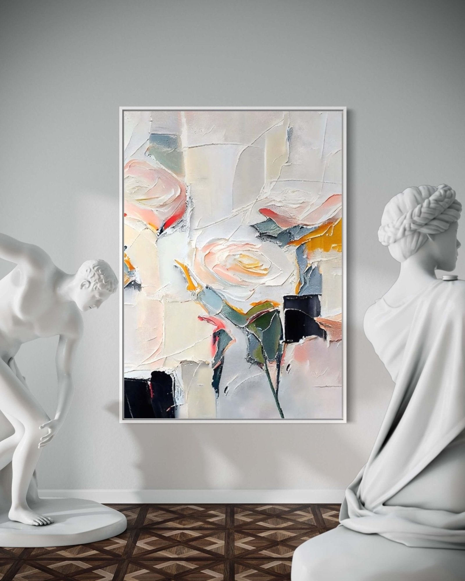 First Blush: A Sophisticated Contemporary Abstract Canvas Painting
