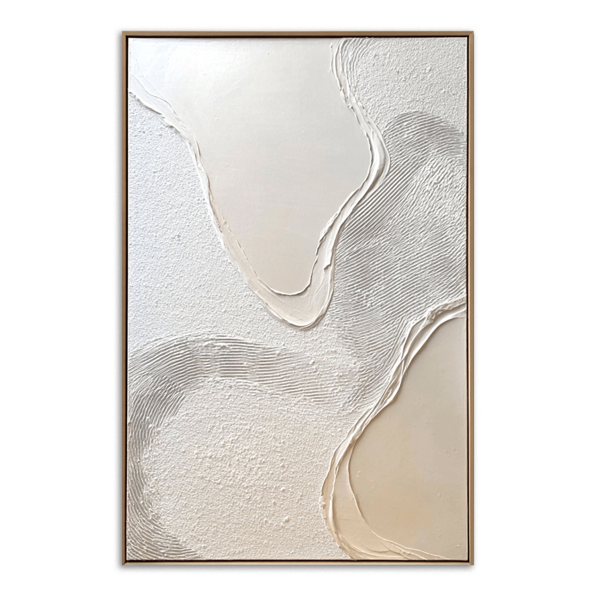 Wabi Sabi Neutral Textured Wall Art, Minimal Abstract Canvas for Living Room Decor