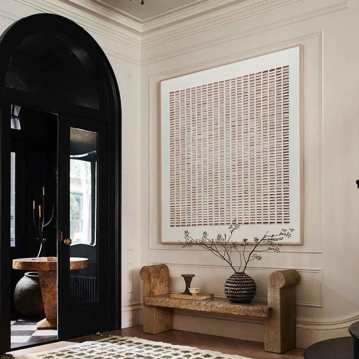 Linear Rhythm: A Minimalist Geometric Wall Art for Office Decor