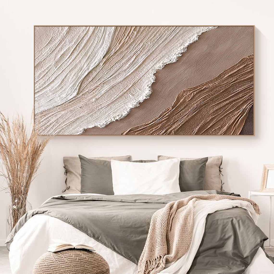 Tidal Traces: A Sculptural Coastal Beach Wall Art for Minimalist Interiors