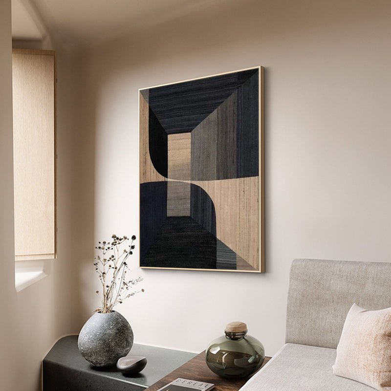 Inner Sanctum: A Sophisticated Geometric Abstract Wall Art for Modern Spaces
