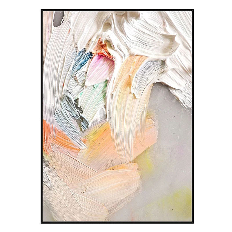 Gentle Strokes: A Pastel Abstract Art Painting for Bedroom Decor
