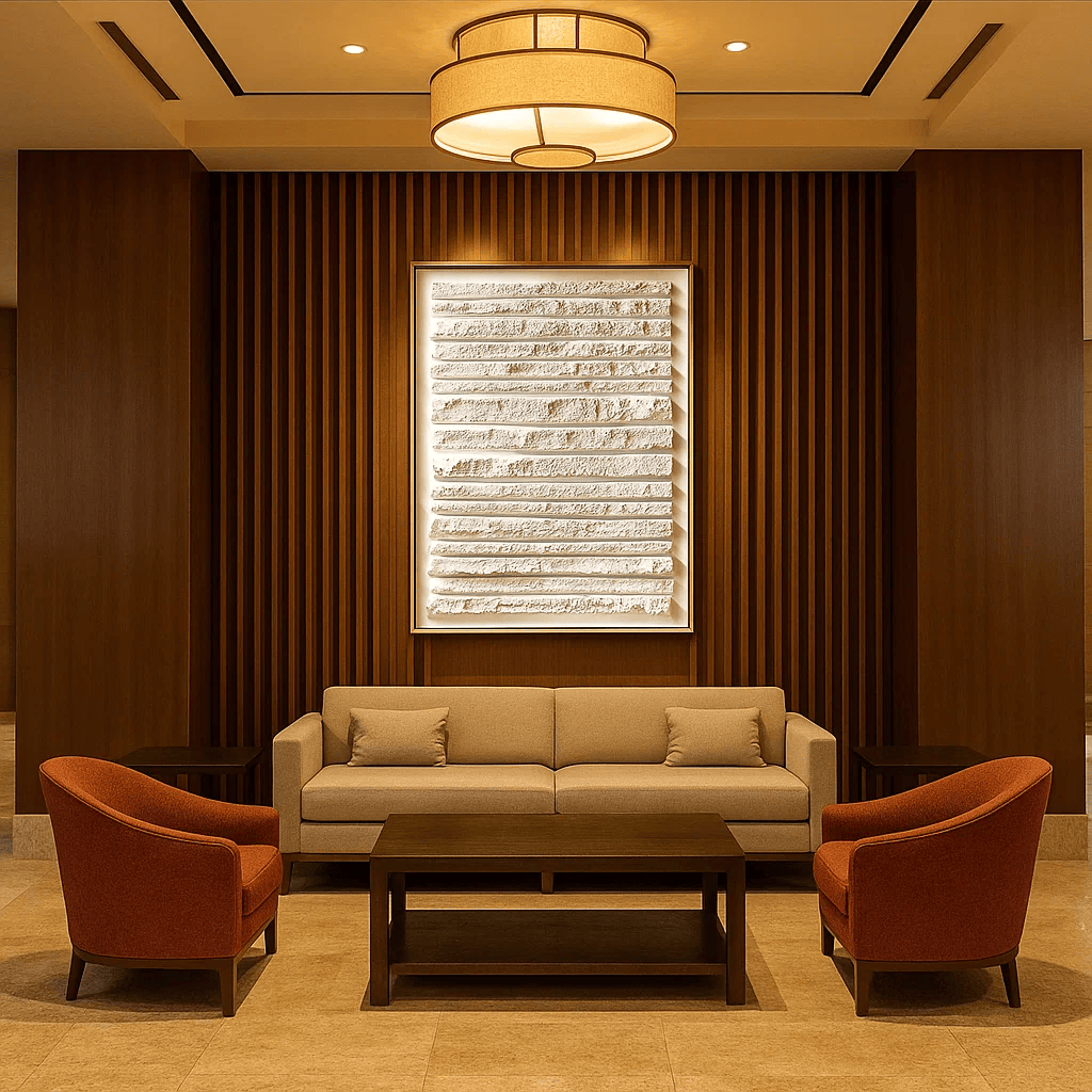 Wabi Sabi Textured Wall Art, Neutral White Minimal Lines Canvas for Living Room Decor