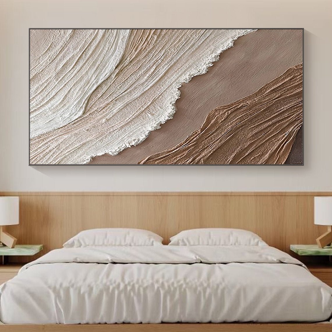 Tidal Traces: A Sculptural Coastal Beach Wall Art for Minimalist Interiors